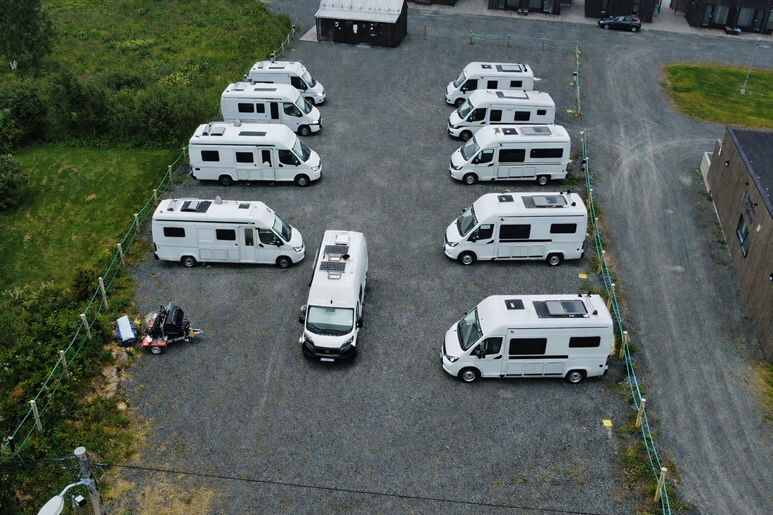 Utsiden av servicebygget